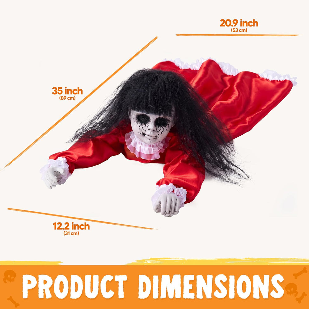 JOYIN Halloween Animatronics Decorations Outdoor Groundbreaker Crawling Doll,...
