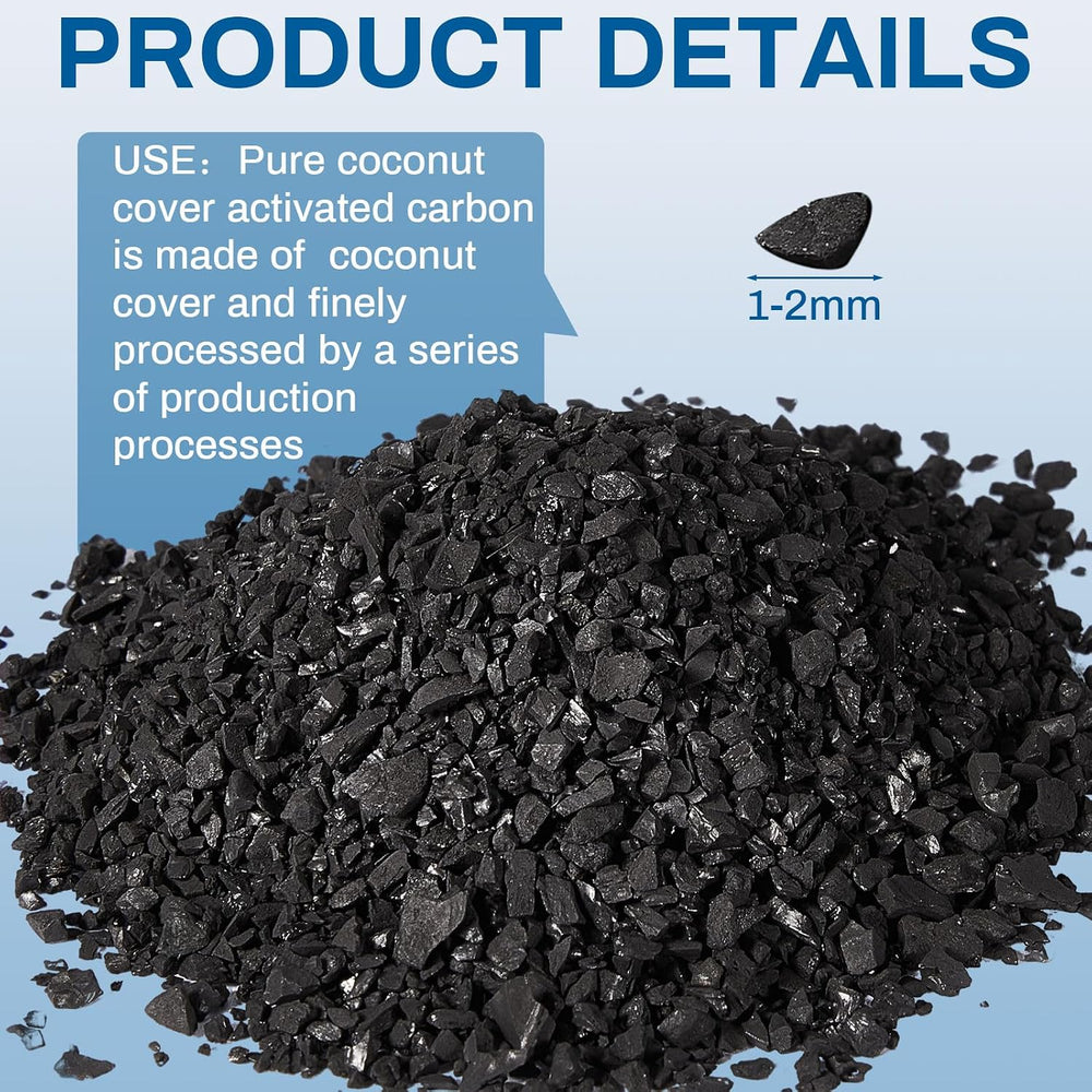 Timgle 6.6 Lbs Activated Charcoal Bulk Coconut Granular Carbon 10-18 Mesh