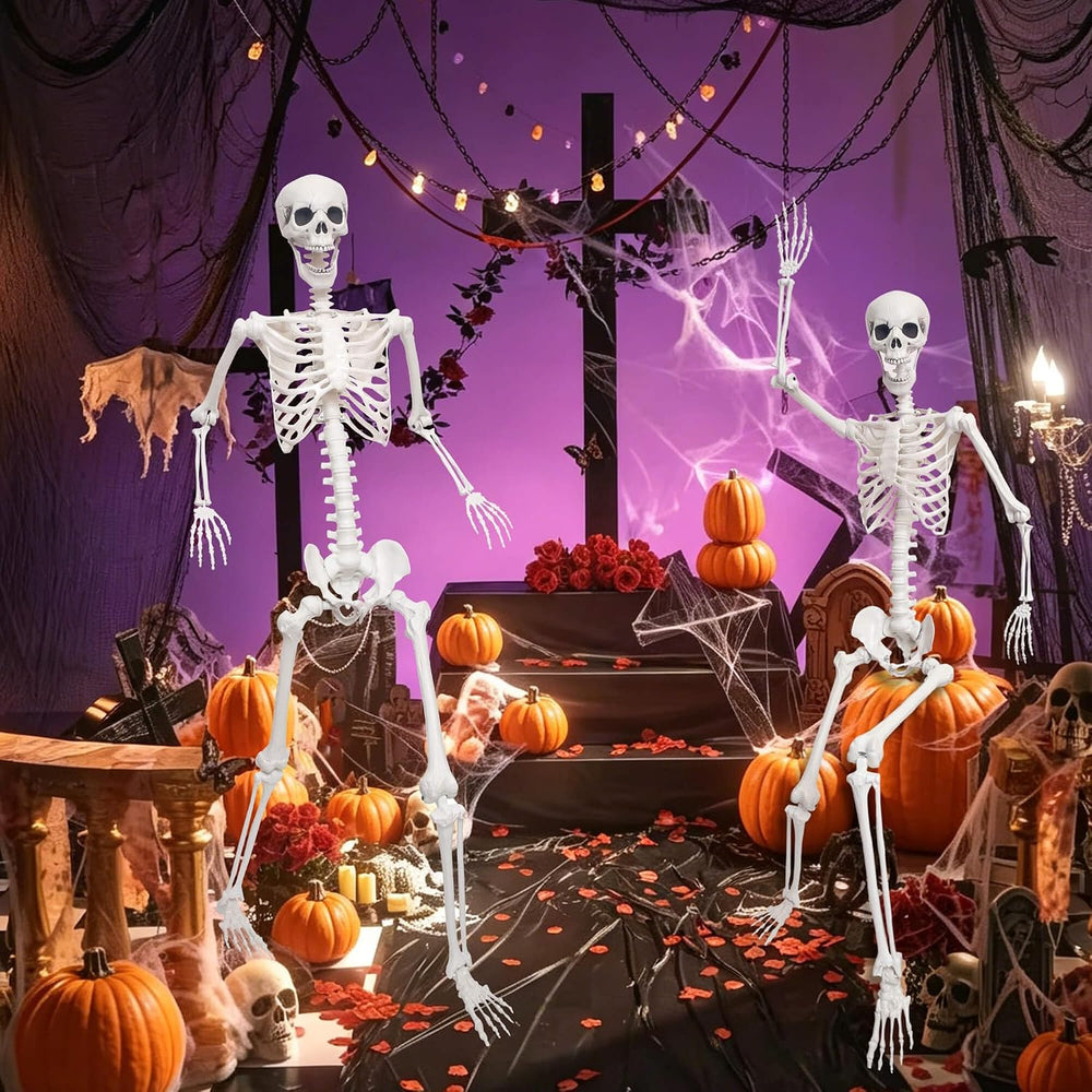 Lodou 5.9Ft/180cm Life Size Giant Skeleton Poseable Plastic Skeleton for Hall...
