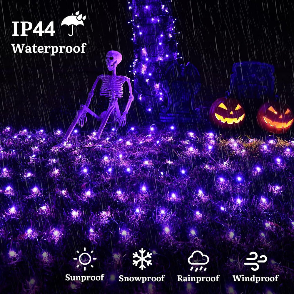 Purple Halloween Net Lights Outdoor Mesh Lights 12 * 5ft