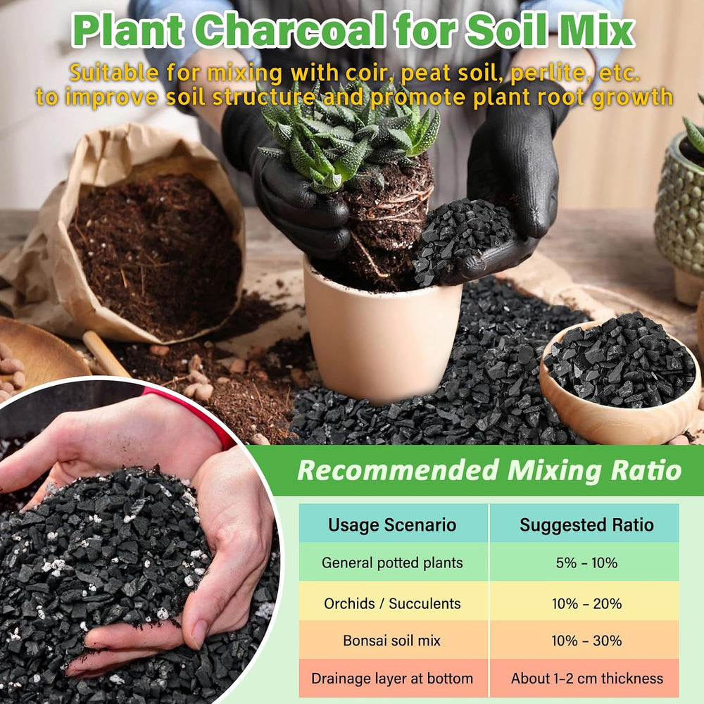 Legigo 12QT Horticultural Charcoal- Natural Biochar Soil Amendment