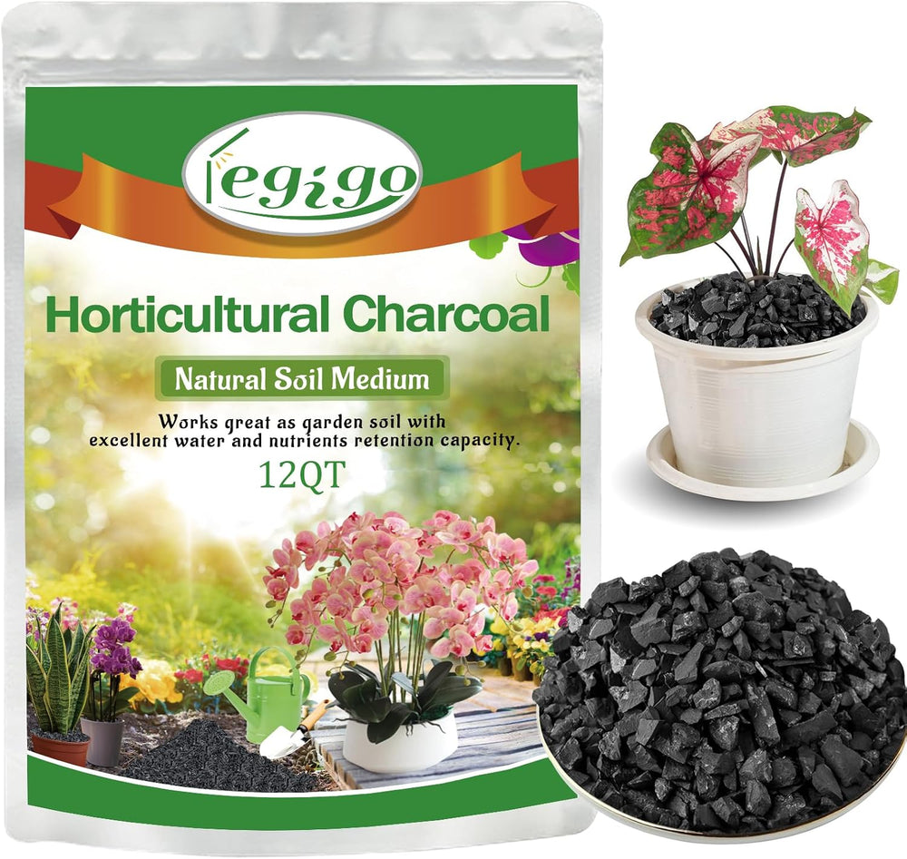 Legigo 12QT Horticultural Charcoal- Natural Biochar Soil Amendment