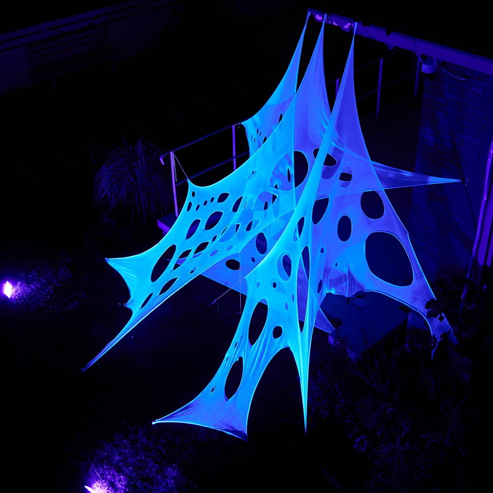 JOYIN 1000sqft Halloween Spider Web Decoration Outdoor, Glow-in-the-Dark Gian...