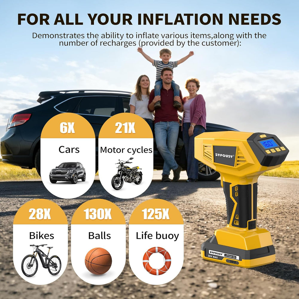 Upgraded Tire Inflator Portable Air Compressor 160 PSI 7X Fast Air Pump