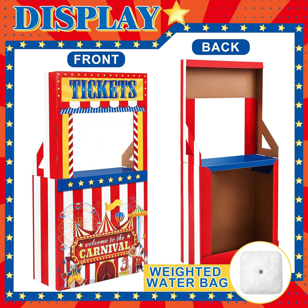 3D Circus Halloween Ticket Booth Creepy Carnival Decorations