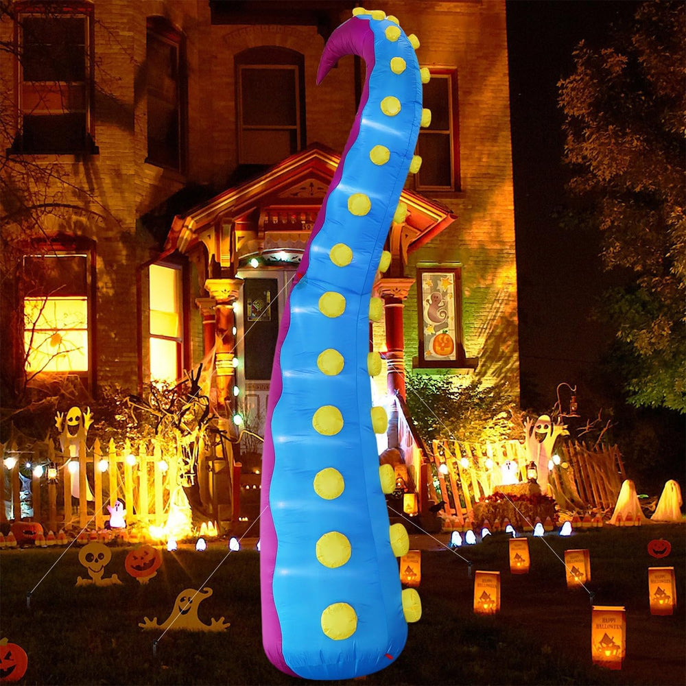 Juegoal 1 PCS Halloween Decorations 11.5FT Tall Inflatable Lighted Giant Octo...