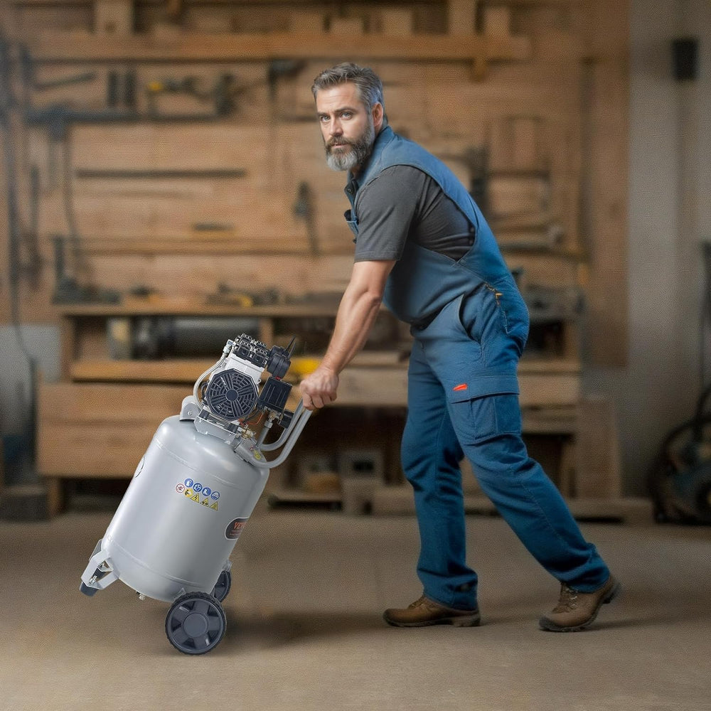 VEVOR 13-Gallon Air Compressor, 2HP, 4.6 SCFM@90PSI, Oil-Free Tank, 66dB Quie...