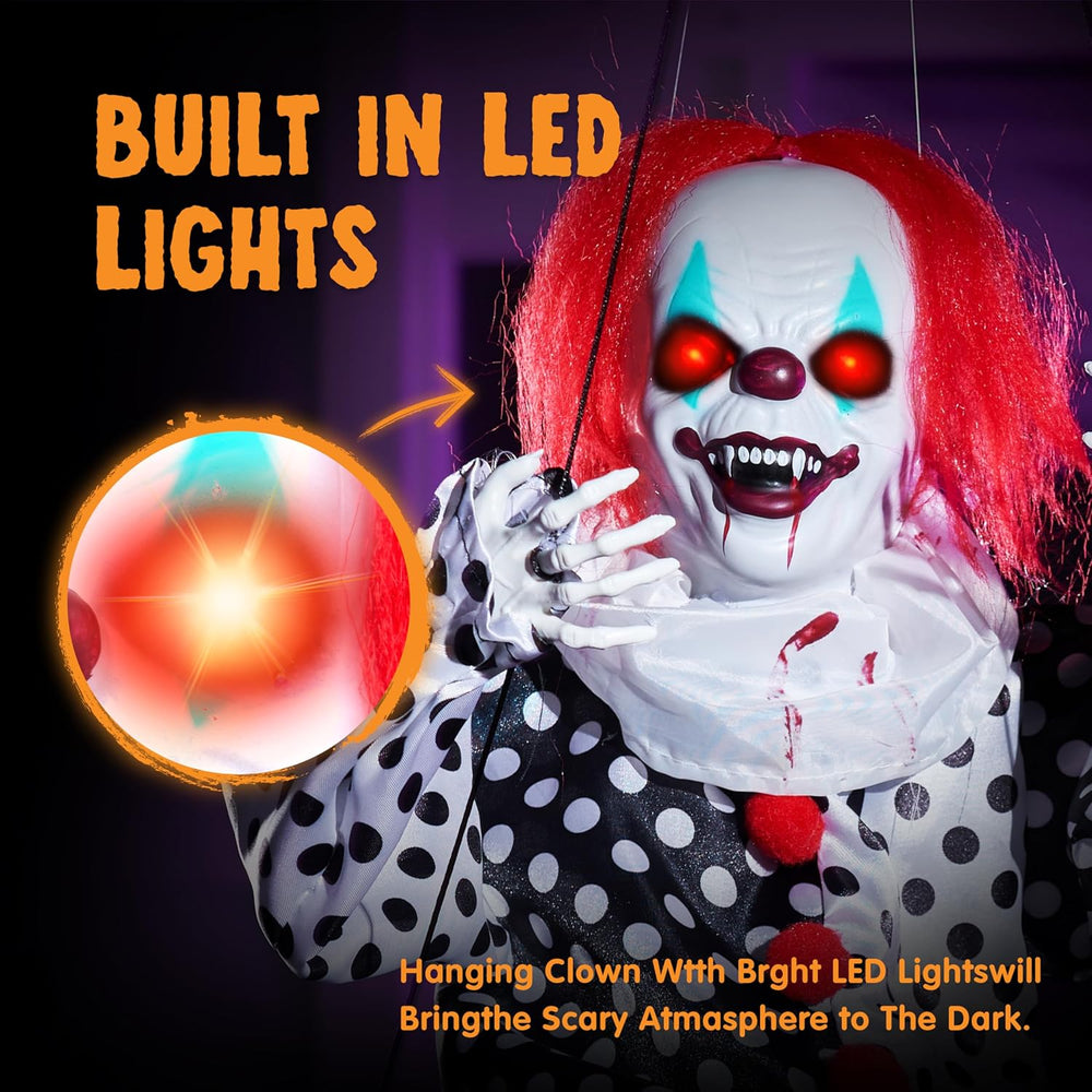 JOYIN Scary Halloween Decorations Outdoor, Halloween Hanging Swinging Animatr...