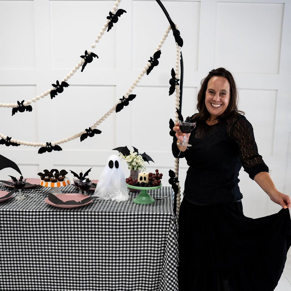 Bat Garland Halloween, Felt Bat Banner, Mantel and Party Decorations