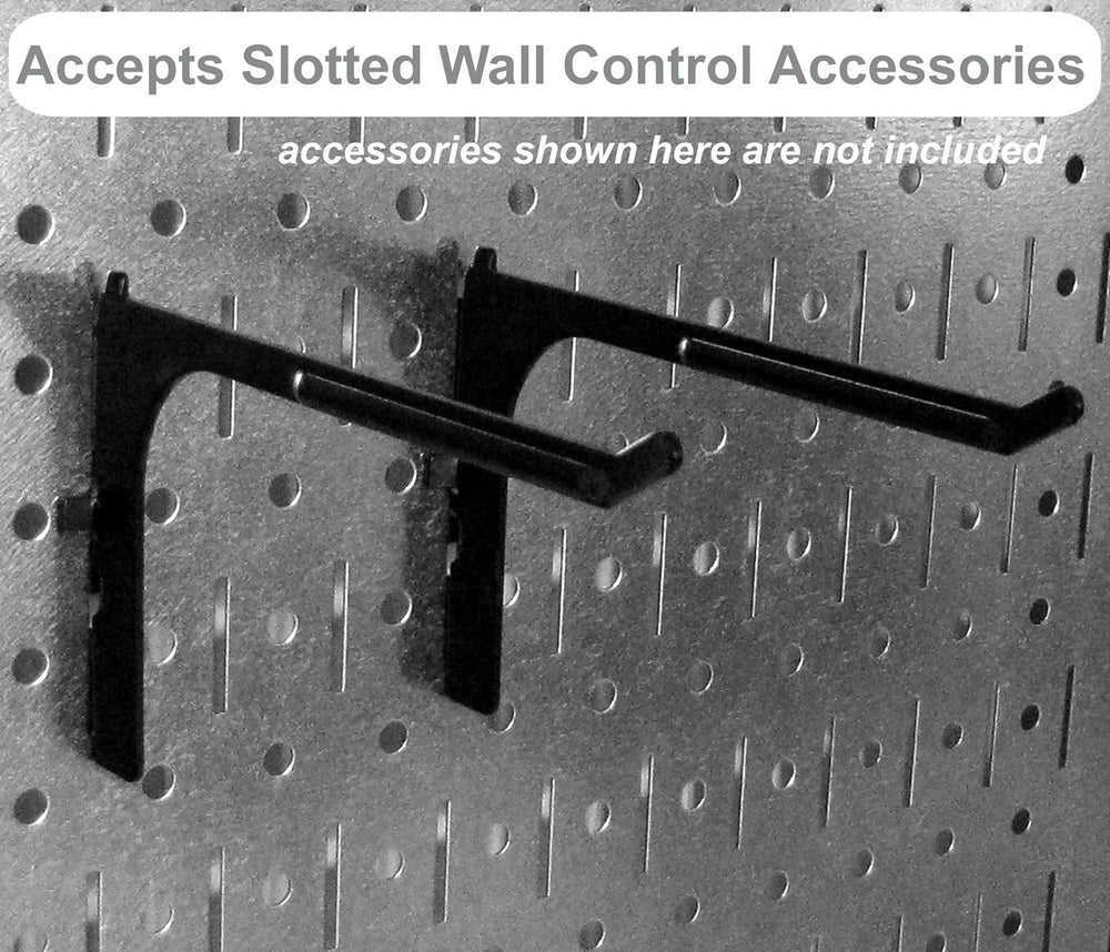 Wall Control 30-P-3232B Black Metal Pegboard Pack - (2) 32" Tall x 16&qu...