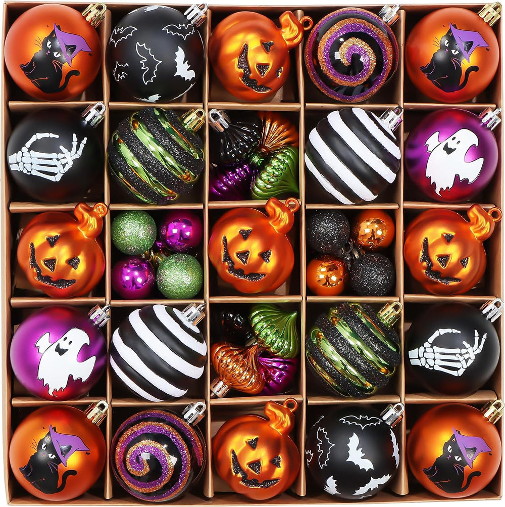 45ct Halloween Ornaments Tree Decorations 2.36" Shatterproof Set