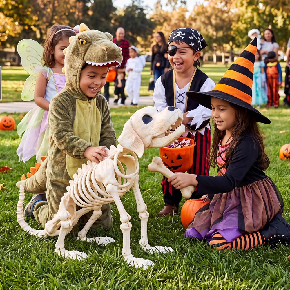 JOYIN Halloween Golden Retriever Skeleton 34” Animal Dog Plastic Skeleton wit...