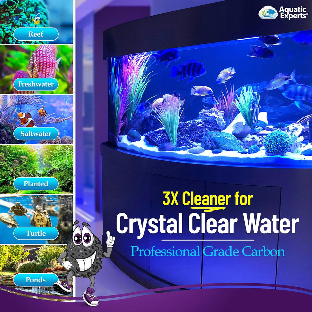 Premium Activated Carbon, Aquarium Carbon for Fish Tank Filter, Aquarium Filt...