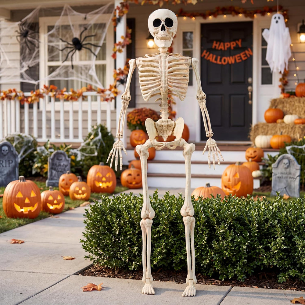 JOYIN 36" Halloween Skeleton Decor, 3FT Full Body Realistic Bones with S...