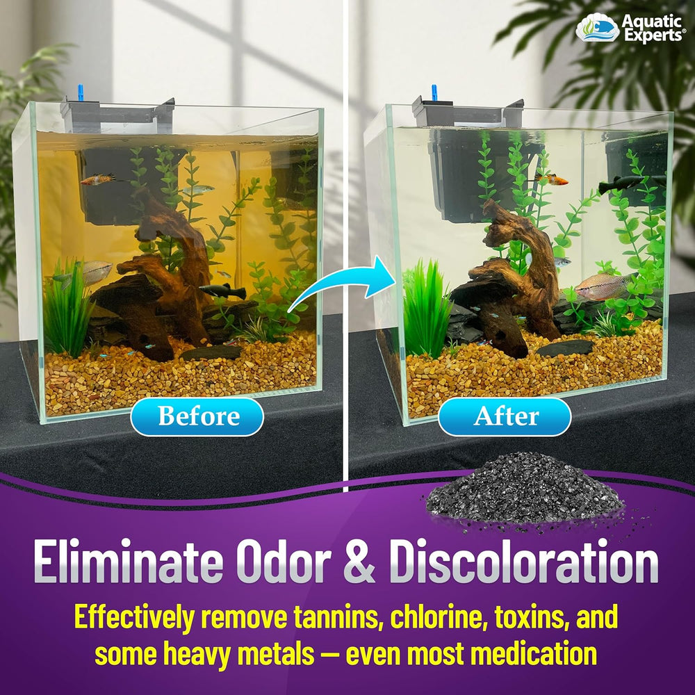 Premium Activated Carbon, Aquarium Carbon for Fish Tank Filter, Aquarium Filt...