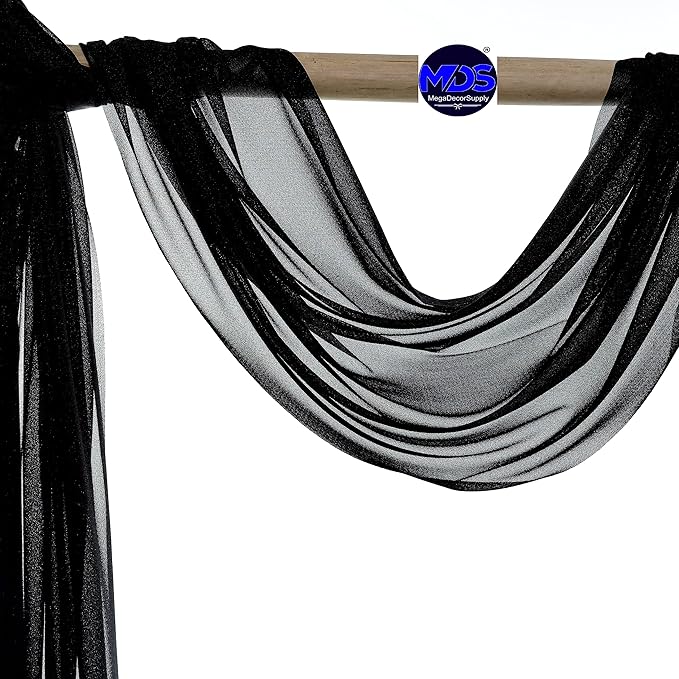 MDS Halloween Chiffon Draping Fabric - 1 Panel, 30" Wide x 40ft Long - S...