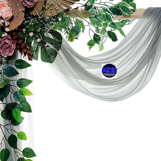 MDS Halloween Chiffon Draping Fabric - 2 Panel, 30" Wide x 30ft Long - S...