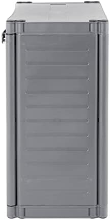Gracious Living MaxIt 2-Shelf Lockable Utility Storage Base Cabinet, Gray