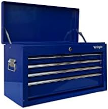 Workington Portable Metal Tool Chest with 6 Drawers, 24" 6-Drawer Tool Chest Cabinet with Ball Bearing Drawer Slides, Steel Tool Storage Box Organizer 4005 Blue