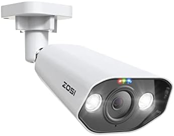 ZOSI ZG182 4K PoE Add-on Camera with 2-Way Talk,Weatherproof IP Camera for Outdoor Indoor Power Over Ethernet Surveillance System,Only Work PoE NVR