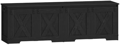 Hzuaneri 59" Rustic Storage Chest and Bench | 70 Gal | 330lb Seat
