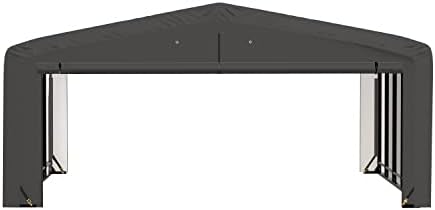 ShelterLogic ShelterTube Garage & Storage Shelter, 20' x 23' x 10' Heavy-Duty Steel Frame Wind and Snow-Load Rated Enclosure, Gray