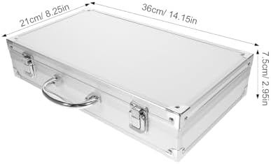 DOITOOL Aluminum Alloy Tool Box Large Capacity Medicine Storage Box with Lock Portable Tool Case Organizer for Home Garage Hospital School 14.17X8.26X2.95 in