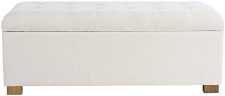 Spatial Order 46" Tufted Storage Bench - Cream