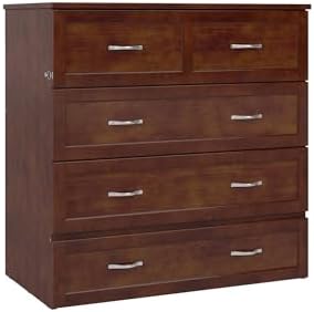 AFI, Northfield Murphy Bed Chest Twin XL with 6" Mattress, Walnut
