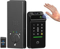 Anweller Palm Vein Smart Lock, Keyless Entry Door Lock for Front Door, Smart Deadbolt with Display Screen, Built-in WiFi, 10000mAh Battery, Keypad Code, RFID Card, Auto Lock