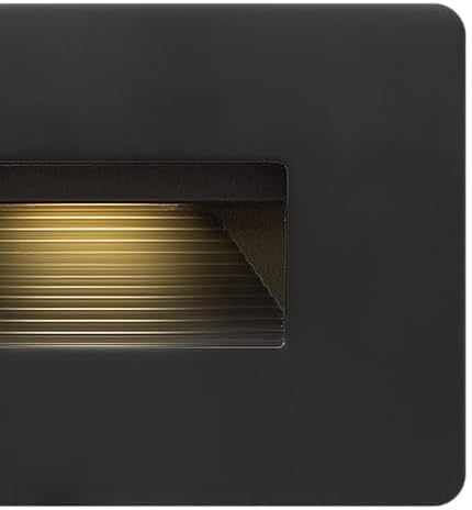 Hinkley Luna Horizontal 12V LED Outdoor Landscape Step Light, Satin Black