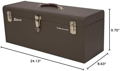 Homak 24-Inch Industrial Steel Toolbox, Brown Wrinkle Powder Coat, BW00200240