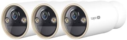 tapo magcam 4k outdoor wireless security camera, c460(3-pack) shown in use