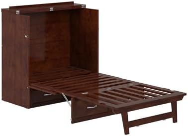 AFI, Northfield Murphy Bed Chest Twin XL with 6" Mattress, Walnut