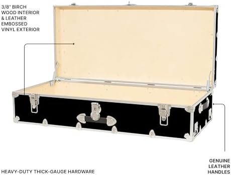Rhino Trundle Storage Trunk, Under Bed Dorm Footlocker
