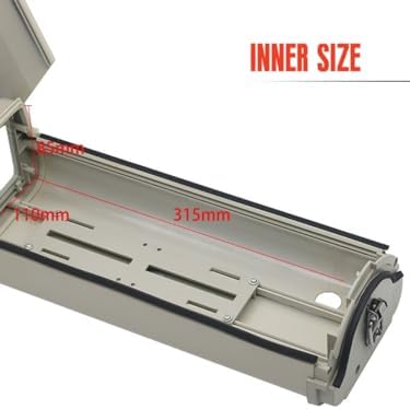 14.5" heavy-duty aluminum outdoor cctv camera housing showing dimensions