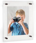 ArtToFrames 8x10 Inch Double Panel Floating Acrylic Picture Frame comes