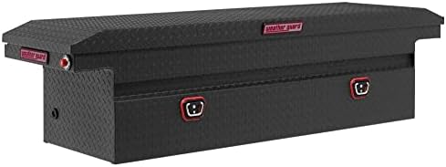 Weather Guard Saddle Truck Tool Box Aluminum Full Low Profile Textured Matte Black 10.2 Cu Ft