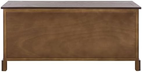 SAFAVIEH Home Collection – Damien Dark Chocolate 6-Drawer Storage Bench, Mixed-Material Cottage Design, Fully Assembled (AMH5701F)