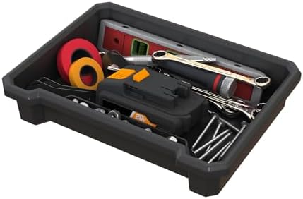 Keter Stack n' Roll Modular DIY Toolbox, Stackable, Lightweight, Durable, Water Resistant, Black