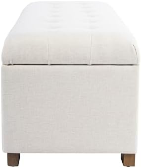 Spatial Order 46" Tufted Storage Bench - Cream