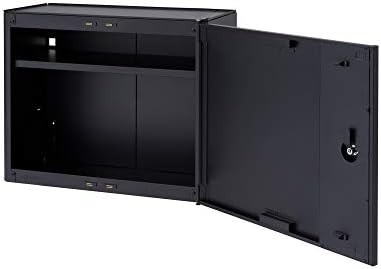 TRINITY 24 Inch Garage Wall Storage Cabinet, 22 Gauge Steel, Black
