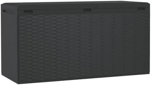 vidaXL Patio Storage Box Anthracite 44.9"x18.5"x23.6