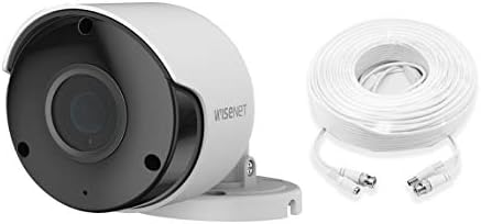 Wisenet SDC-89445BF 5MP CCTV Surveillance Weatherproof Bullet Security Camera 82ft IR Distance Plastic Housing 3.6mm Lens 104° Wide Angle