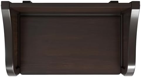 SIMPLIHOME Connaught 30" Wide Solid Wood Storage Bench in Chestnut Brown