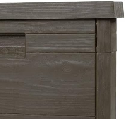 vidaXL Patio Cushion Box Brown 30.5x17.5x20.9 Polypropylene