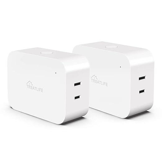 TREATLIFE Dimmable Smart Plug 2 Pack, 2.4GHz Smart Plug Works