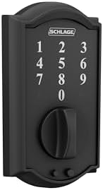 Schlage Touch Electronic Deadbolt Lock with Camelot Trim, Matte Black