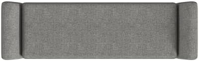HomePop 60" Modern Storage Bench with Wood Legs - Gray Woven