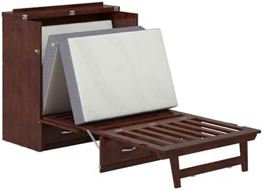 AFI, Northfield Murphy Bed Chest Twin XL with 6" Mattress, Walnut